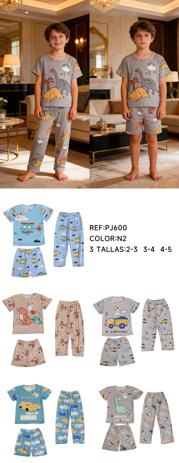 PIJAMA NIÑO 3 PIEZAS