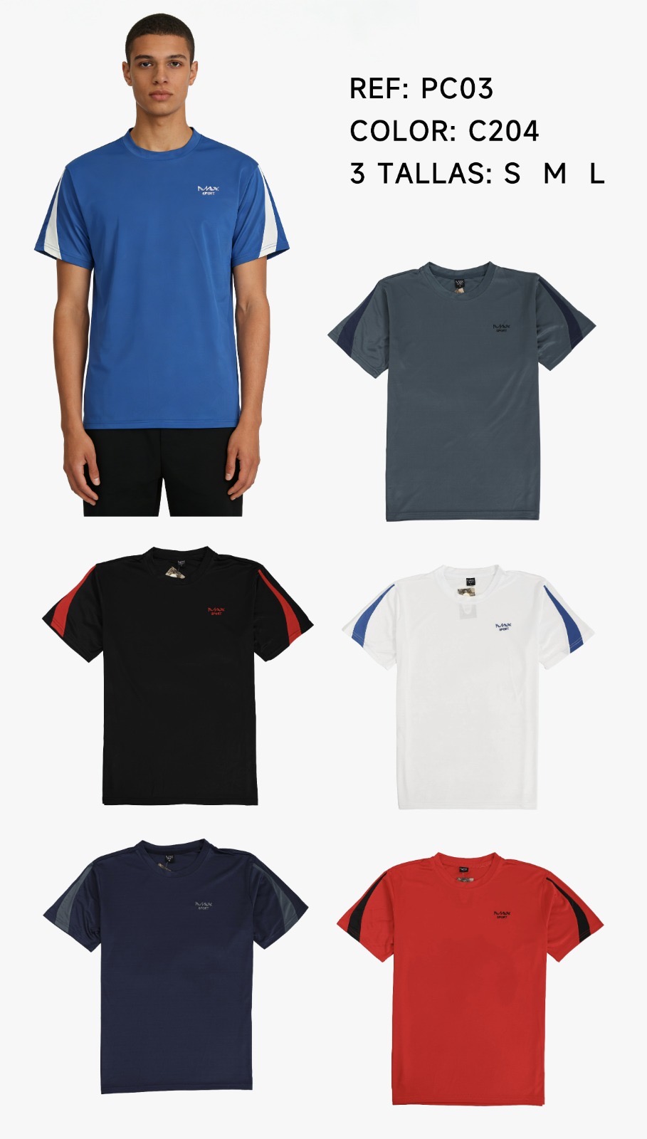 CAMISETA HOMBRE CON MANGA