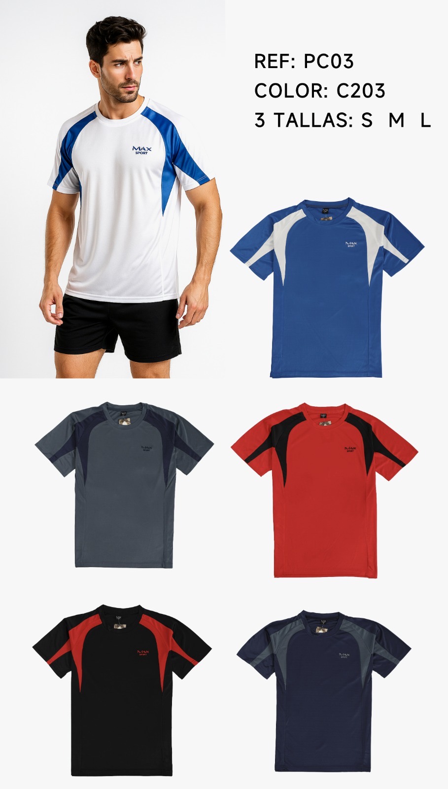 CAMISETA HOMBRE CON MANGA