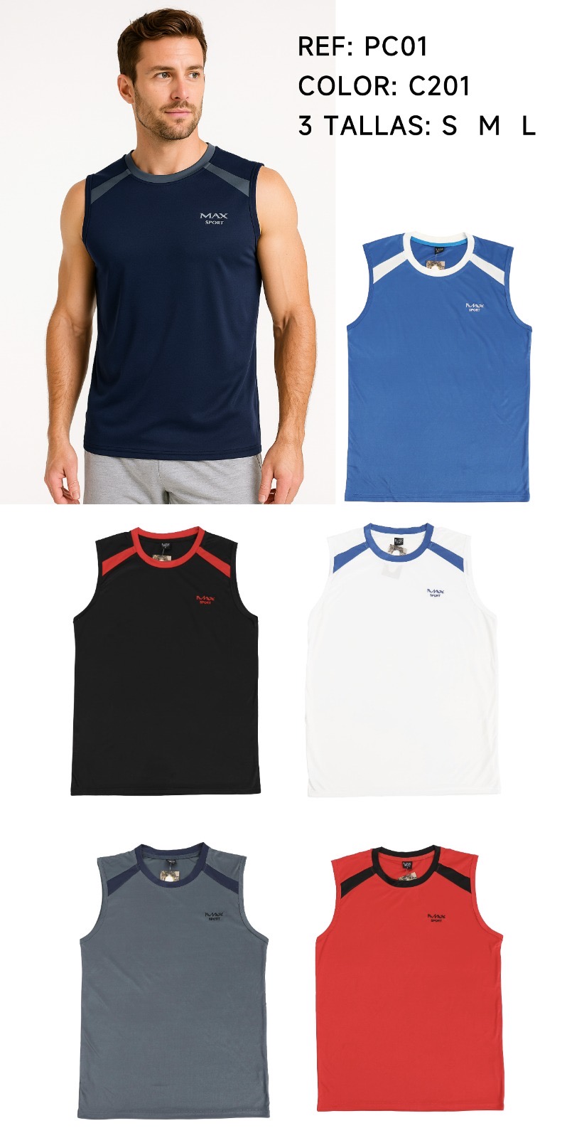 CAMISETA HOMBRE SIN MANGA