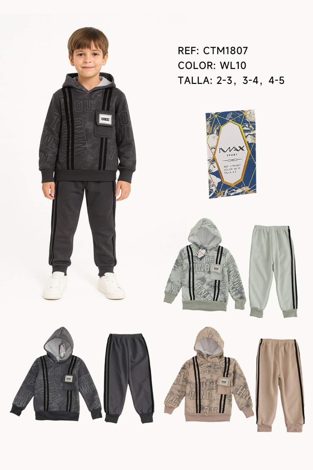 CONJUNTO SUDADERA BUSO NIÑO