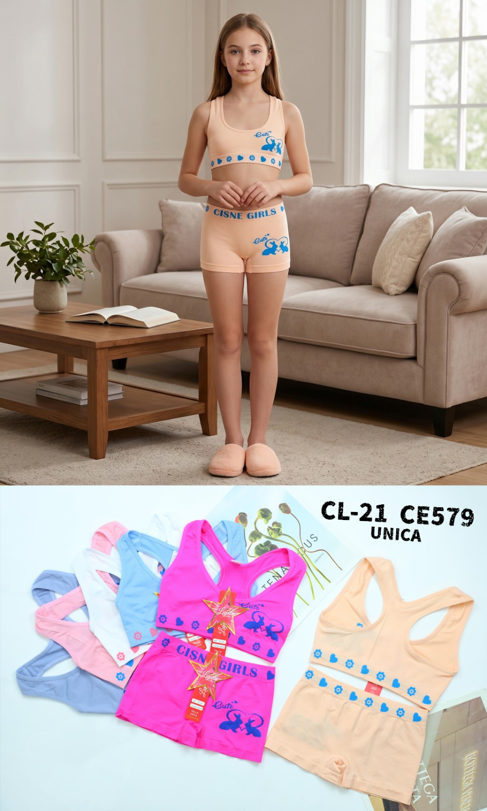 CONJUNTO TOP Y CACHETERO NIÑA